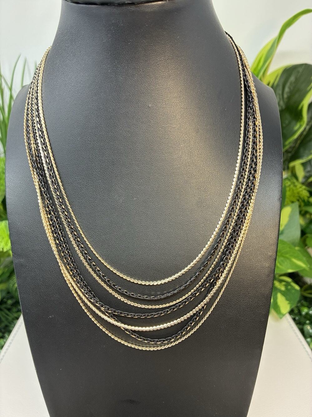 Express Black & Gold Multi Chain Necklace - Great Condition